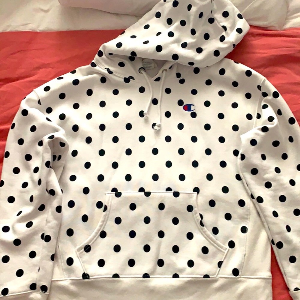 Champion Black and White Polka Dot Hoodie